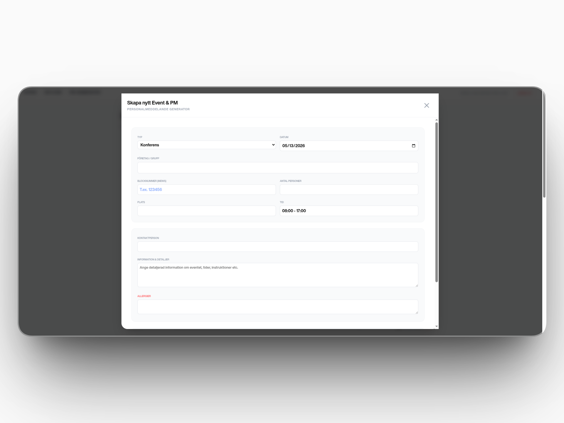 Skyltmaster Eventvy